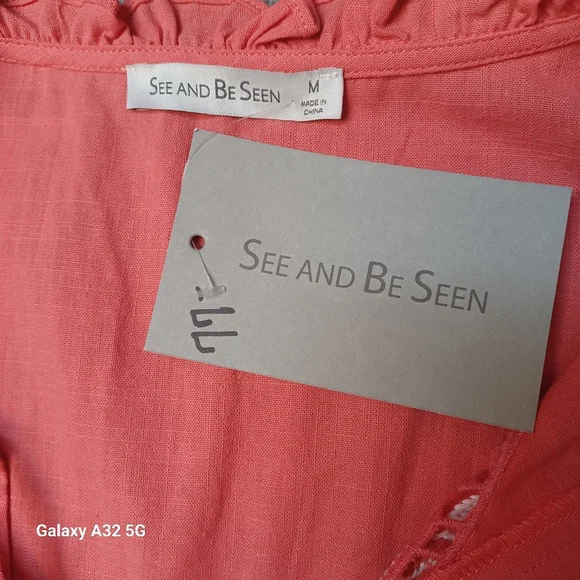 SEE AND BE SEEN SIZE M Embroidered Pink Dress - Picture 2 of 16